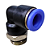 União Pneumático Cotovelo 90° 10mm x 3/8" Macho e Fêmea - Imagem 5