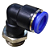 União Pneumático Cotovelo 90° 12mm x 1/2" Macho e Fêmea - Imagem 1