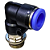 União Pneumático Cotovelo 90° 12mm x 3/8" Macho e Fêmea - Imagem 8