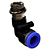 União Pneumático Cotovelo 90° 12mm x 3/8" Macho e Fêmea - Imagem 3