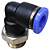 União Pneumático Cotovelo 90° 6mm x 1/4" Macho e Fêmea - Imagem 4