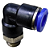 União Pneumático Cotovelo 90° 6mm x 1/8" Macho e Fêmea - Imagem 1