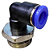 União Pneumático Cotovelo 90° 8mm x 1/2" Macho e Fêmea - Imagem 6