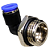União Pneumático Cotovelo 90° 8mm x 1/2" Macho e Fêmea - Imagem 4