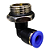 União Pneumático Cotovelo 90° 8mm x 1/2" Macho e Fêmea - Imagem 3