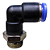 União Pneumático Cotovelo 90° 8mm x 1/4" Macho e Fêmea - Imagem 6