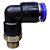 União Pneumático Cotovelo 90° 8mm x 1/8" Macho e Fêmea - Imagem 4