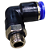 União Pneumático Cotovelo 90° 8mm x 1/8" Macho e Fêmea - Imagem 1