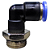 União Pneumático Cotovelo 90° 8mm x 3/8" Macho e Fêmea - Imagem 6