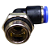 União Pneumático Cotovelo 90° 8mm x 3/8" Macho e Fêmea - Imagem 5