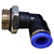 União Pneumático Cotovelo 90° 8mm x 3/8" Macho e Fêmea - Imagem 4