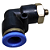 União Pneumático Cotovelo 90° 8mm x M5 para Conexões - Imagem 1