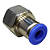 União Reta Pneumática Fêmea 6mm X 1/4" Para Conexão - Imagem 1