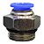União Reta Pneumática Pu Macho 10mm X 1/2" Para Conexão - Imagem 1