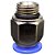 União Reta Pneumática Pu Macho 10mm X 1/4" Para Conexão - Imagem 2