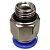 União Reta Pneumática Pu Macho 10mm X 1/4" Para Conexão - Imagem 9
