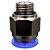 União Reta Pneumática Pu Macho 12mm X 1/4" Para Conexão - Imagem 1