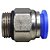 União Reta Pneumática Pu Macho 12mm X 3/8" Para Conexão - Imagem 1