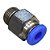 União Reta Pneumática Pu Macho 4mm X 1/8" Para Conexão - Imagem 1