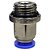 União Reta Pneumática Pu Macho 6mm X 1/4" Para Conexão - Imagem 5