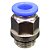 União Reta Pneumática Pu Macho 8mm X 1/4" Para Conexão - Imagem 1