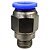 União Reta Pneumática Pu Macho 8mm X 1/8" Para Conexão - Imagem 2