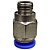 União Reta Pneumática Pu Macho 8mm X 1/8" Para Conexão - Imagem 5