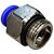 União Reta Pneumática Pu Macho 8mm X 3/8" Para Conexão - Imagem 3