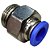 União Reta Pneumática Pu Macho 8mm X 3/8" Para Conexão - Imagem 4