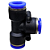 Conexão União Tee emenda Instantânea 10mm Pneumática - Imagem 6