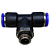 União Tee 10mm x 1/4" Macho Central para Conexão Pneumática - Imagem 6