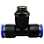 União Tee 10mm x 1/4" Macho Central para Conexão Pneumática - Imagem 2