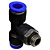 União Tee 10mm x 1/4" Macho Central para Conexão Pneumática - Imagem 9