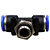União Tee 12mm x 1/4" Macho Central para Conexão Pneumática - Imagem 4