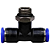 União Tee 8mm x 1/4" Macho Central para Conexão Pneumática - Imagem 3