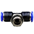 União Tee 8mm x 1/4" Macho Central para Conexão Pneumática - Imagem 6