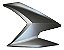 CARENAGEM FRONTAL  LATERAL CINZA ESCURO ELITE 125 2019 A 2024 PRETO FOSCO - Imagem 1