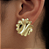 Brinco Folheado Martelado Moderno - Imagem 2