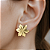 Brinco Folheado Flor Estrela Baulada M - Imagem 2