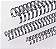 Garras Wire-O para Encadernação - Preto/Branco - Imagem 1