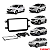 MOLDURA PAINEL 7" DUSTER/ SANDERO 07/15 / LOGAN 07/15 / KWID 17/ CAPTUR 17/ 2DIN PRETA - 2367MD - Imagem 1