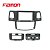 MOLDURA PAINEL 9'' HILUX / SW4 06/08 BLACK PIANO AR ANALOGICO - 5910MD FIAMON - Imagem 2