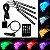 Kit Luz Ambiente Interno Strobo LED RGB Ritmo Música Tuning JP2 - Imagem 5