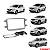 MOLDURA PAINEL 7" DUSTER/ SANDERO 07/15 / LOGAN 07/15 / KWID 17/ CAPTUR 17/ 2DIN PRATA - 2295MD - Imagem 1
