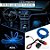 KIT FITA LED NEON PAINEL INTERIOR CARRO 2 METROS AZUL ESCURO - Imagem 2
