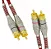 CABO RCA BLINDADO VERMELHO 1M - DLUX - Imagem 3