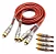 CABO RCA BLINDADO VERMELHO 1M - DLUX - Imagem 1