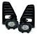 KIT FAROL AUX NISSAN KICKS 21/- BT/TOUCH - SHOCKLIGHT - Imagem 2