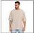 Camiseta 100% Algodão Oversized Estonada Areia - Imagem 1
