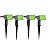 Kit 04 Luminária Solar Espeto para Jardim Luz Verde Ecoforce - Imagem 1